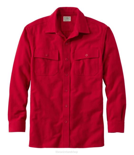 L.L.Bean Chamois Shirt Men J46J5870 Clothing Rich Red