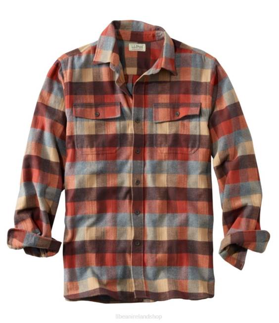 L.L.Bean Chamois Shirt Men J46J6589 Clothing Apple Cinnamon