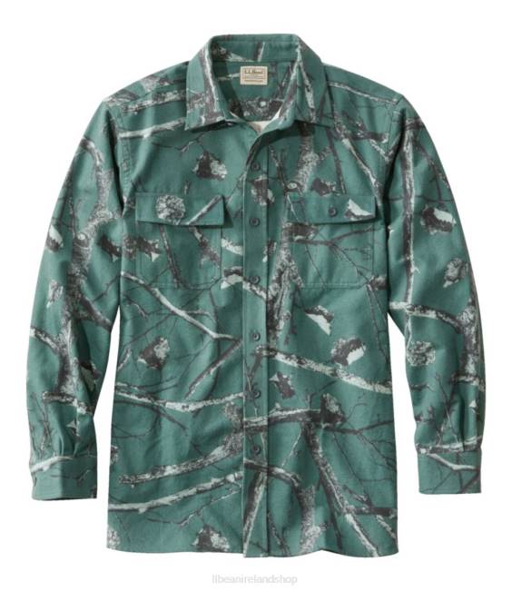 L.L.Bean Chamois Shirt Men J46J786 Clothing Soft Spruce Camo