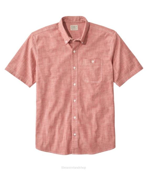 L.L.Bean Comfort Stretch Chambray Shirt Men J46J3506 Clothing Pale Sienna