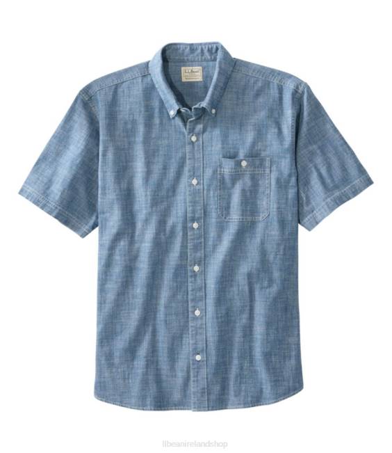 L.L.Bean Comfort Stretch Chambray Shirt Men J46J5019 Clothing Indigo