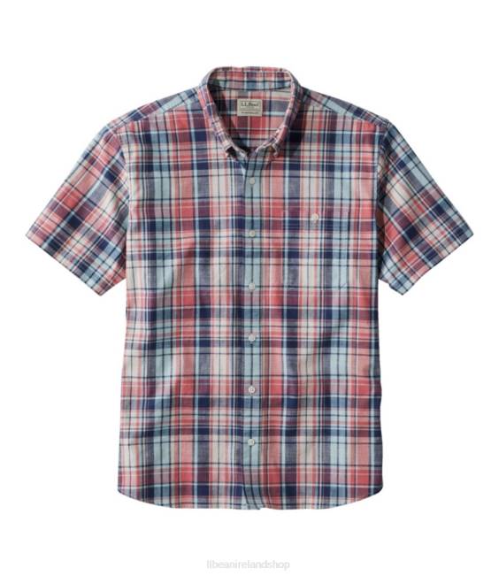 L.L.Bean Comfort Stretch Chambray Shirt Men J46J7035 Clothing Mineral Red