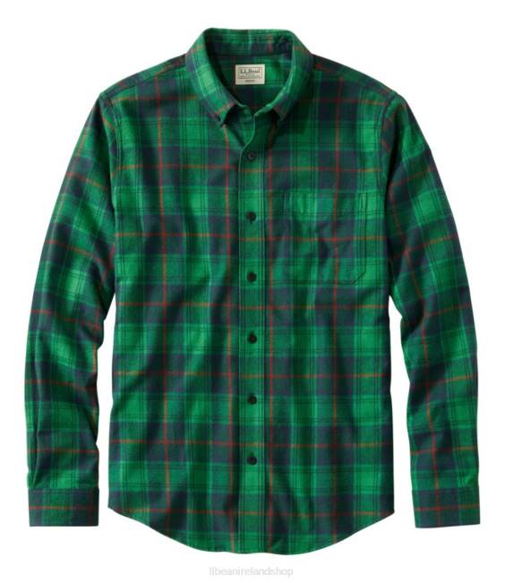 L.L.Bean Scotch Plaid Flannel Shirt Men J46J6608 Clothing Cranston