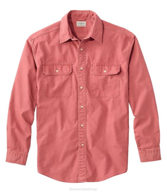 L.L.Bean Sunwashed Canvas Shirt Men J46J3486 Clothing Sienna Clay