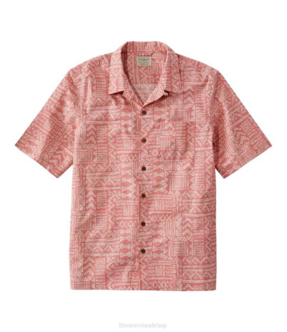 L.L.Bean Tropics Shirt Men J46J2993 Clothing Mineral Red Geo