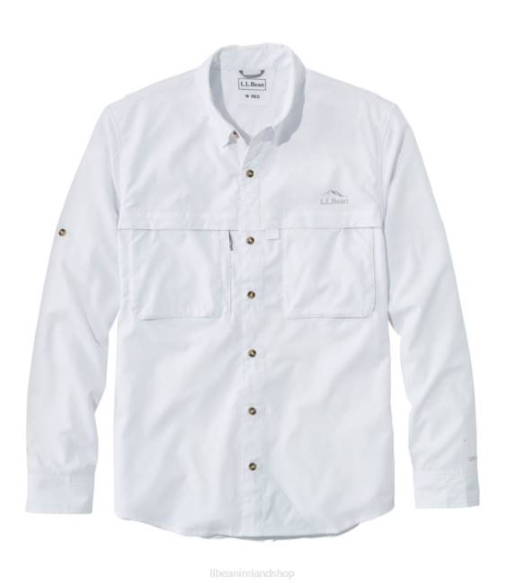 L.L.Bean Tropicwear Shirt Men J46J6504 Clothing White