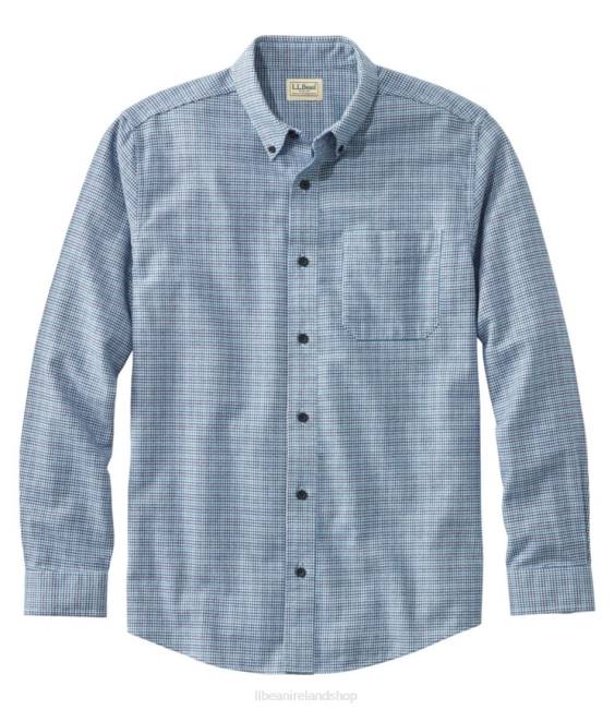 L.L.Bean Wicked Good Flannel Shirt Men J46J3270 Clothing Indigo Ink