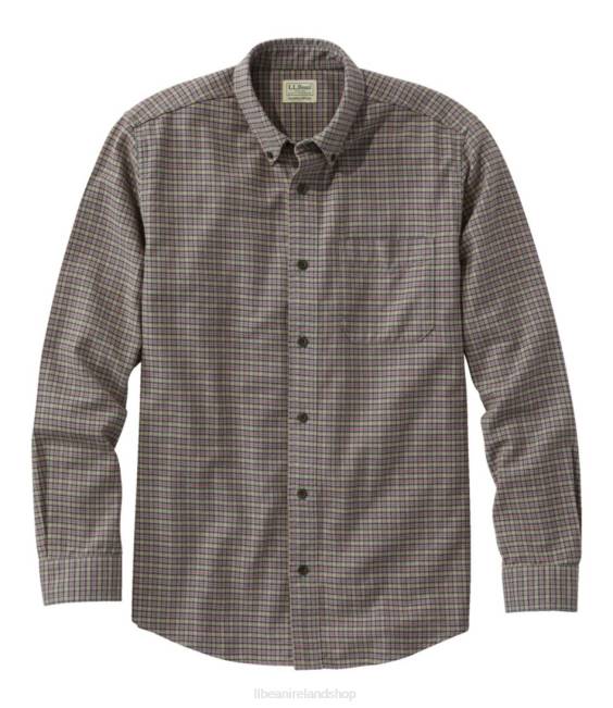 L.L.Bean Wicked Good Flannel Shirt Men J46J3370 Clothing Rust Orange Multi