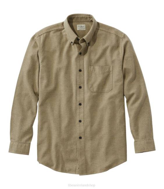 L.L.Bean Wicked Good Flannel Shirt Men J46J4852 Clothing Mustard