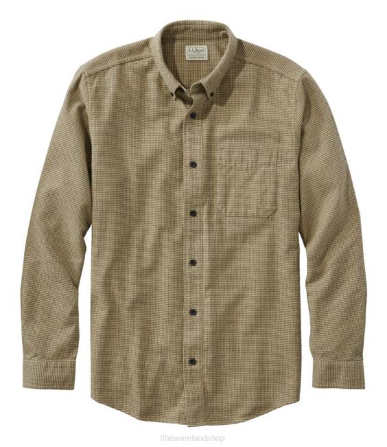L.L.Bean Wicked Good Flannel Shirt Men J46J501 Clothing Mustard