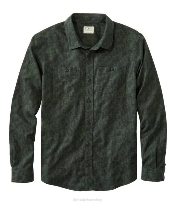 L.L.Bean Wicked Soft Flannel Shirt Men J46J3578 Clothing Deep Loden Forest