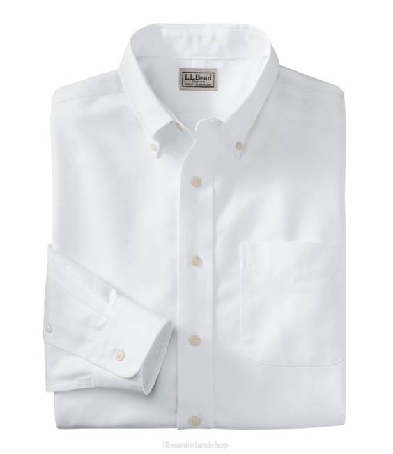 L.L.Bean Wrinkle-Free Classic Oxford Cloth Shirt Men J46J5008 Clothing White