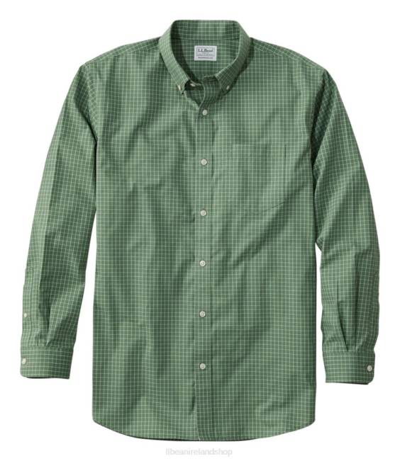L.L.Bean Wrinkle-Free Kennebunk Sport Shirt Men J46J84 Clothing Light Everglade