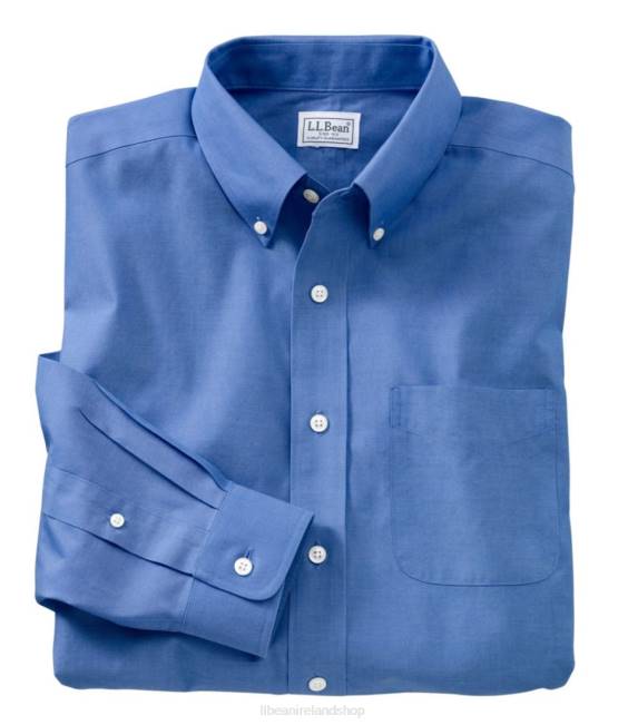 L.L.Bean Wrinkle-Free Pinpoint Oxford Cloth Shirt Men J46J699 Clothing French Blue