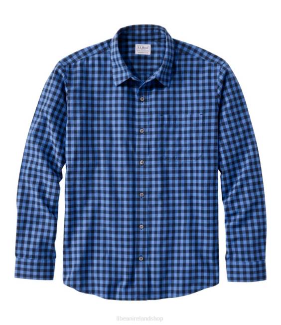 L.L.Bean Wrinkle-Free Ultrasoft Brushed Cotton Shirt Men J46J3080 Clothing Arctic Blue