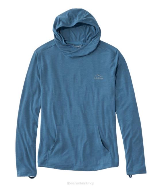 L.L.Bean Tropicwear Comfort Hoodie Men J46J3881 Clothing Dusk Blue