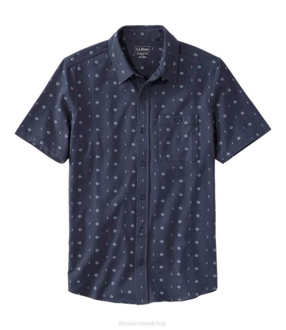 L.L.Bean Lakewashed Organic Cotton Button-Front Shirt Men J46J3493 Clothing Warm Coral Fish