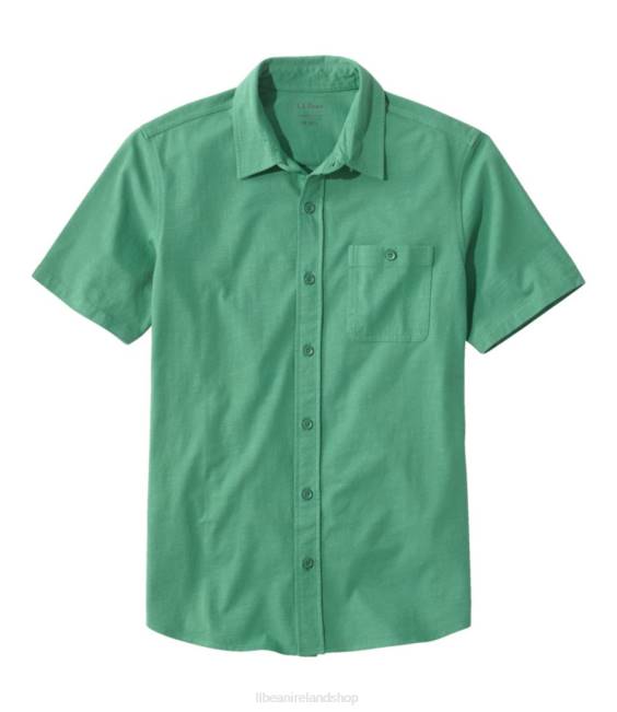 L.L.Bean Lakewashed Organic Cotton Button-Front Shirt Men J46J4760 Clothing Clover