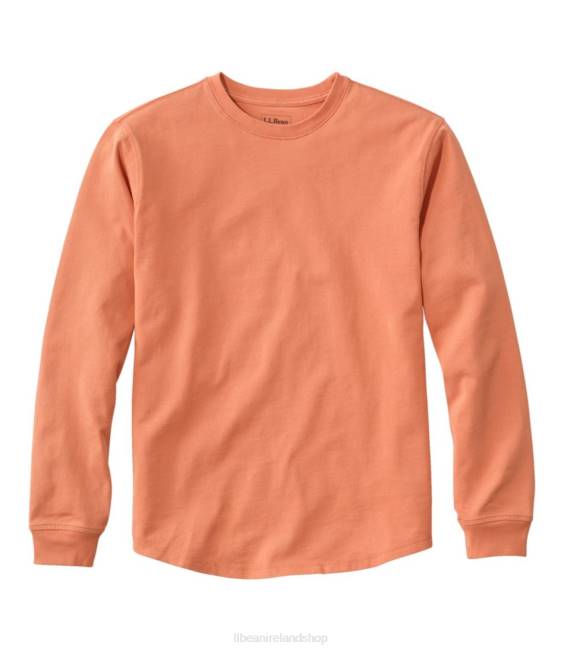 L.L.Bean BeanBuilt Cotton Tee Men J46J6462 Clothing Faded Orange