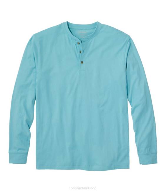L.L.Bean Carefree Unshrinkable Tee Men J46J4651 Clothing Sea Aqua