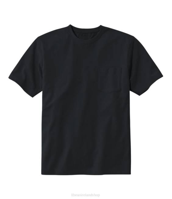 L.L.Bean Carefree Unshrinkable Tee with Pocket Men J46J6884 Clothing Black