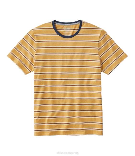 L.L.Bean Comfort Stretch Pima Tee Shirt Men J46J430 Clothing Warm Gold