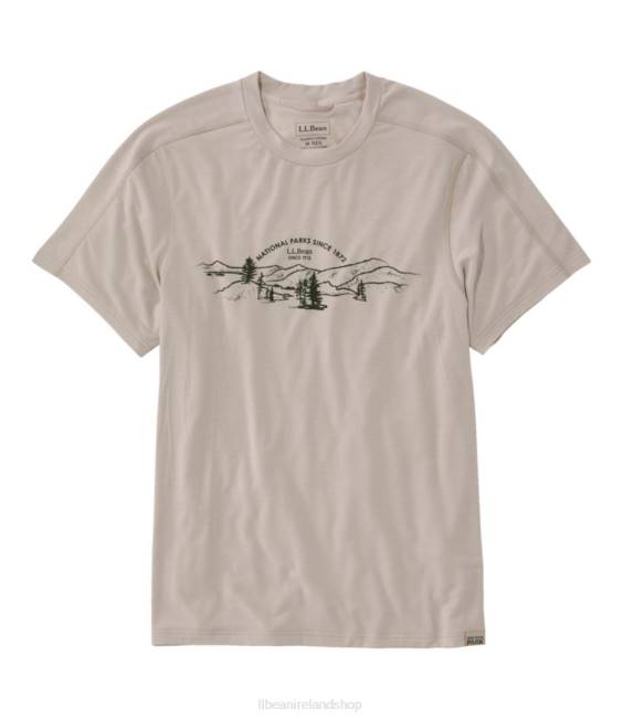 L.L.Bean Everyday SunSmart Tee Men J46J5885 Clothing Gray Birch/National Parks