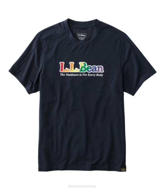 L.L.Bean Everyday SunSmart Tee Men J46J6574 Clothing Rainbow Logo