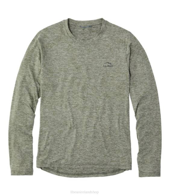 L.L.Bean Insect Shield Pro Knit Crew Men J46J3898 Clothing Deep Olive Heather