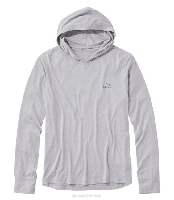 L.L.Bean Insect Shield Pro Knit Hoodie Men J46J385 Clothing Gray Pebble Heather