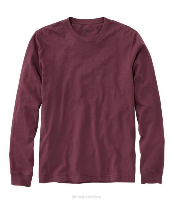 L.L.Bean Lakewashed Organic Cotton Tee Men J46J6974 Clothing Black Plum