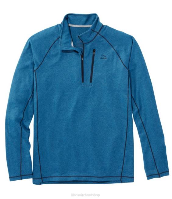 L.L.Bean Quick Dry Trail Tee 1/4 Zip Men J46J6531 Clothing Marine Blue
