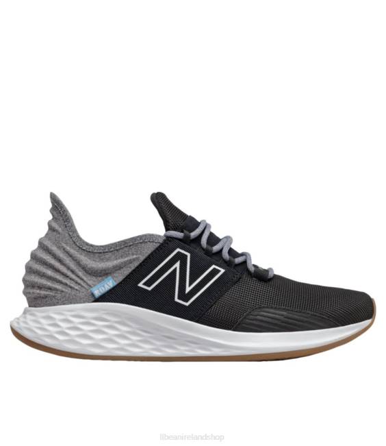 L.L.Bean New Balance Fresh Foam Roav Tee Shirt Running Shoes Men J46J1124 Footwear Black/Light Aluminum