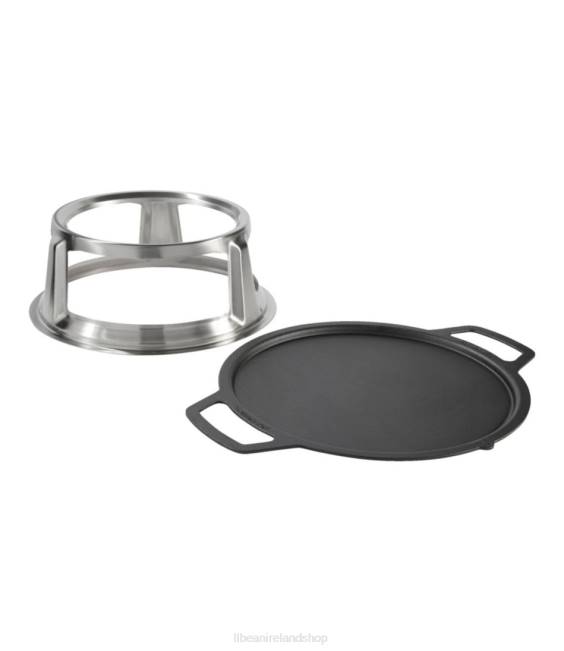 L.L.Bean Solo Stove Bonfire Cast Iron Griddle and Hub Bundle Unisex J46J1602 Camping Kitchen Black