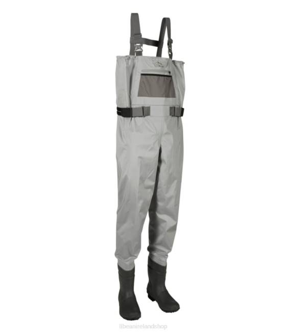 L.L.Bean x Double L Stretch Boot Foot Waders with Super Seam Unisex J46J1400 Fishing Graystone