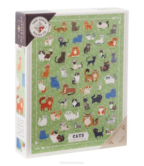 L.L.Bean Illustrated Cats Puzzle Unisex J46J2062 Games & Recreation Multi