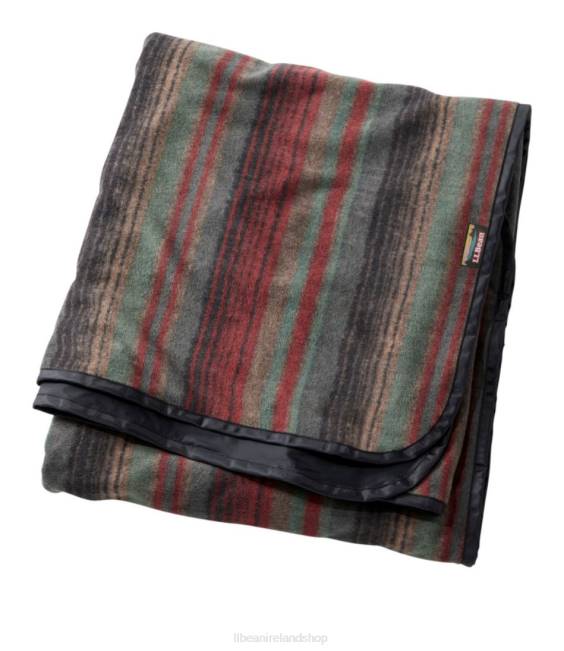 L.L.Bean Waterproof Outdoor Blanket Print Unisex J46J1438 Outdoor Accessories Russet Blanket Stripe