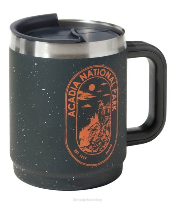 L.L.Bean Double-Wall Enamel Camp Mug Unisex J46J4036 Outdoor Accessories Shale Green/Acadia