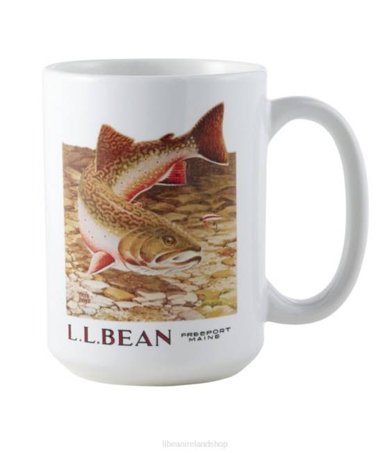 L.L.Bean MIF&W Ceramic Mug Trout Unisex J46J2029 Outdoor Accessories White