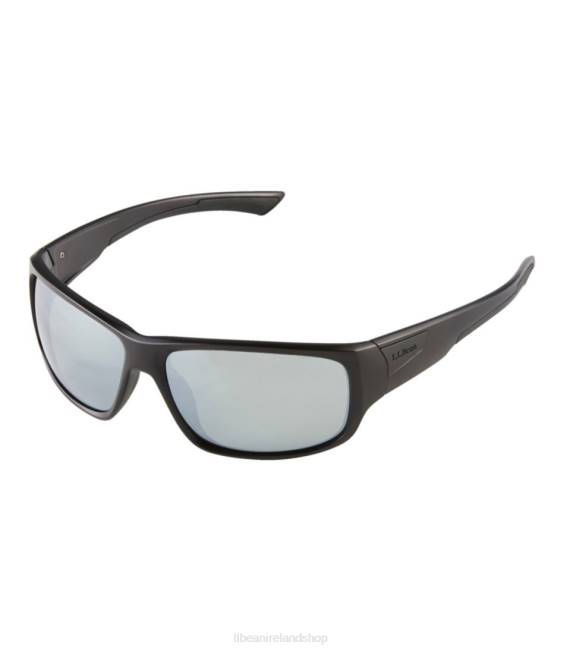 L.L.Bean Beachside With Hydroglare Polarized Sunglasses Unisex J46J587 Outdoor Accessories Matte Black/Smoke with Silver Mirror