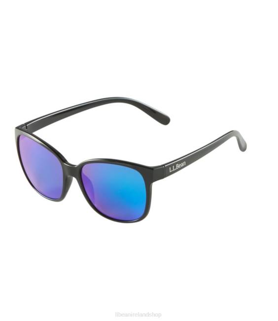 L.L.Bean Camden With Hydroglare Polarized Sunglasses Unisex J46J1622 Outdoor Accessories Shiny Black/Smoke with Blue Mirror