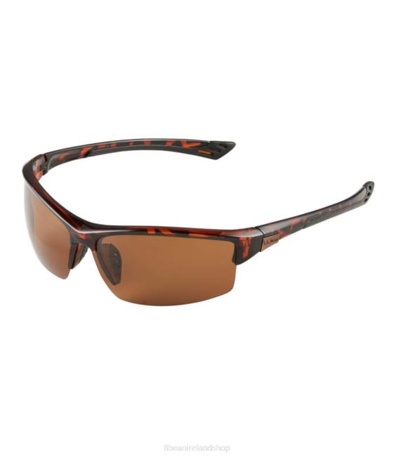 L.L.Bean Half-Time Polarized Sunglasses Unisex J46J4024 Outdoor Accessories Shiny Dark Demi/Brown