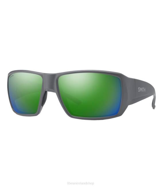 L.L.Bean Smith Guide Choice Extra Large ChromaPop Polarized Mirror Sunglasses Unisex J46J817 Outdoor Accessories Matte Cement/Polarized Green Mirror