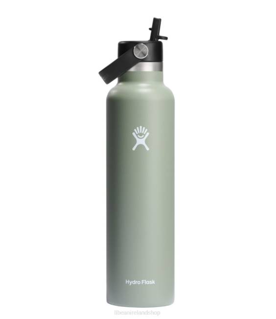 L.L.Bean Hydro Flask Standard Mouth Water Bottle with Flex Straw Cap Unisex J46J7081 Outdoor Accessories Agave