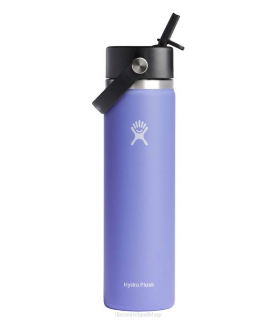 L.L.Bean Hydro Flask Wide Mouth Water Bottle with Flex Straw Cap Unisex J46J6177 Outdoor Accessories Lupine