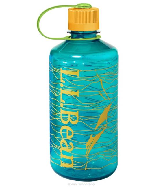 L.L.Bean Nalgene Sustain Narrow Mouth Water Bottle with Print Unisex J46J1781 Outdoor Accessories Trout Green/Katahdin Line