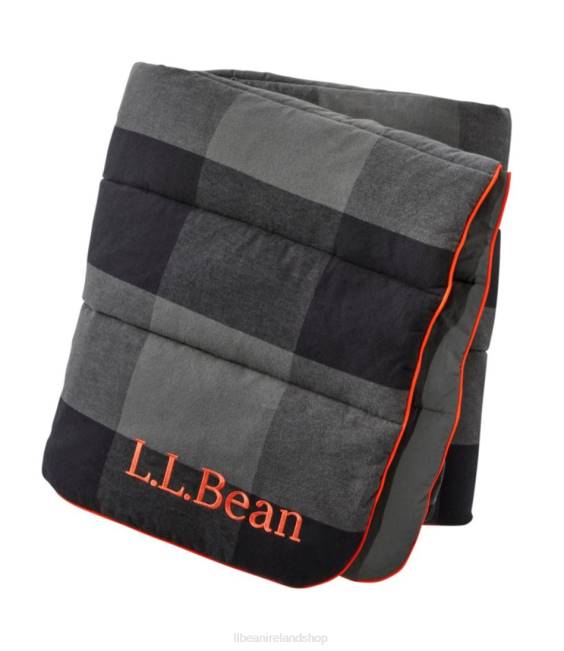 L.L.Bean Flannel Camp Blanket Unisex J46J5232 Outdoor Equipment Shale Gray Buffalo Plaid