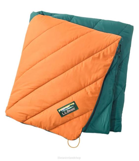 L.L.Bean Mountain Classic Camp Blanket Unisex J46J1263 Outdoor Equipment Canyon Copper/Spruce
