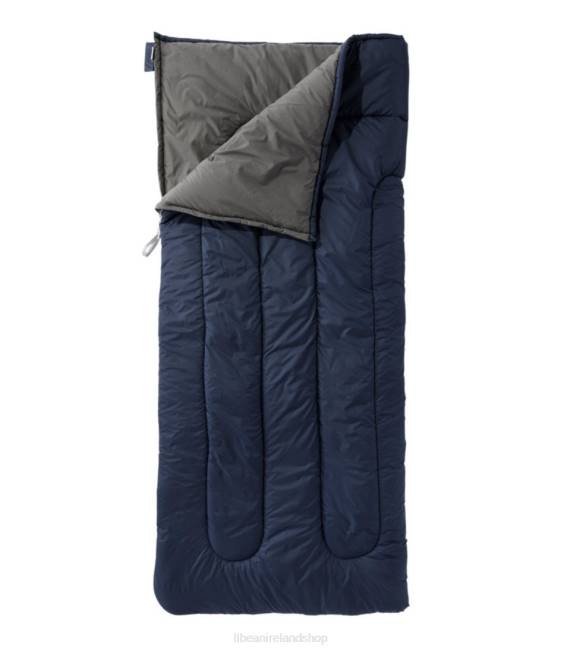 L.L.Bean Camp Sleeping Bag Cotton-Blend-Lined 40 degree Fahrenheit Unisex J46J1300 Outdoor Equipment Deepest Shadow Blue