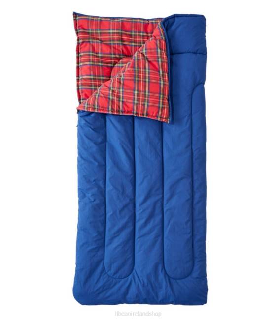L.L.Bean Flannel Lined Camp Sleeping Bag Unisex J46J1221 Outdoor Equipment Regatta Blue/Royal Stewart